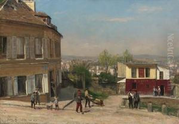 Montmartre, Paris Oil Painting by Berndt Adolf Lindholm