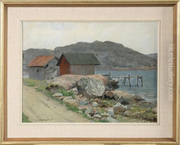 Motiv Franfjallbacka Oil Painting by Herman Lindqvist