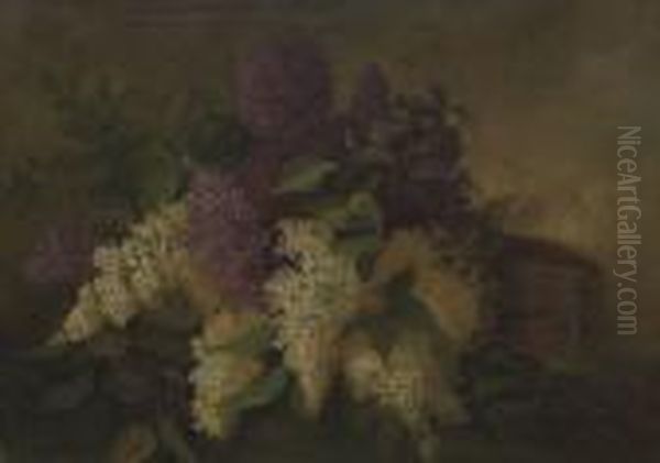 Floral Still Life Oil Painting by Thomas Corwin Lindsay