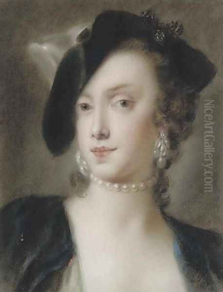 Portrait of Caterina Sagredo Barbarigo Oil Painting by Rosalba Carriera