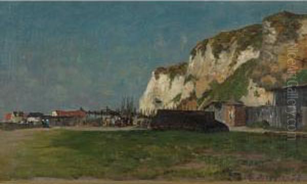 Dieppe, Normandy Oil Painting by Henry Harris Lines