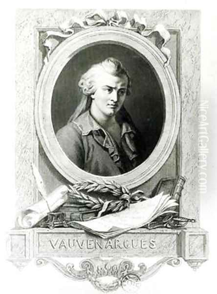 Luc de Clapiers Marquis of Vauvenargues Oil Painting by Charles Amedee Colin