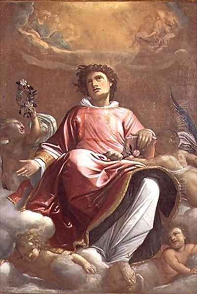 St Stephen Oil Painting by Giacomo Cavedoni