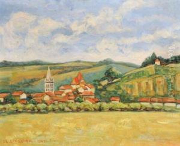 Vue De Saint Marcellin by Claudius Linossier