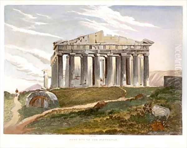 West end of the Parthenon Oil Painting by William Cole