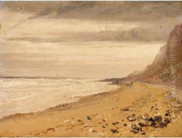 View Of Osmington Bay, Dorset Oil Painting by William Linton