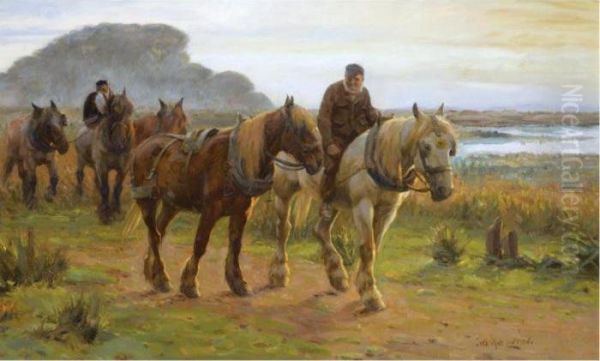 The End Of The Day Oil Painting by William Evans Linton