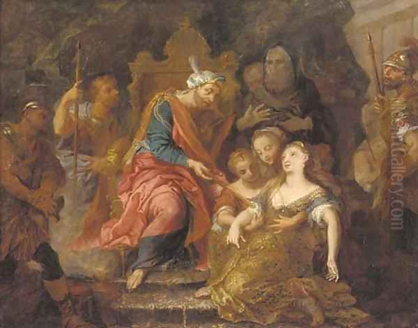 Esther before Ahasuerus Oil Painting by Antoine Coypel