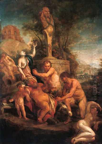 The Triumph of Silenus Oil Painting by Antoine Coypel