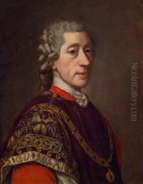 Furst Wenzel Anton Von Kaunitz-rietberg Oil Painting by Etienne Liotard