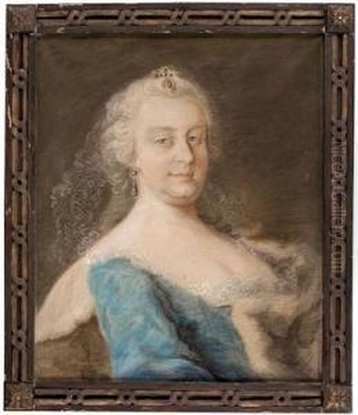 Portraitder Kaiserin Maria Theresia Oil Painting by Etienne Liotard