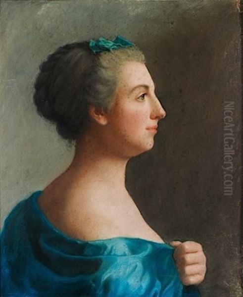 Portrait Presume De Madame Cadie Deveauce Oil Painting by Etienne Liotard