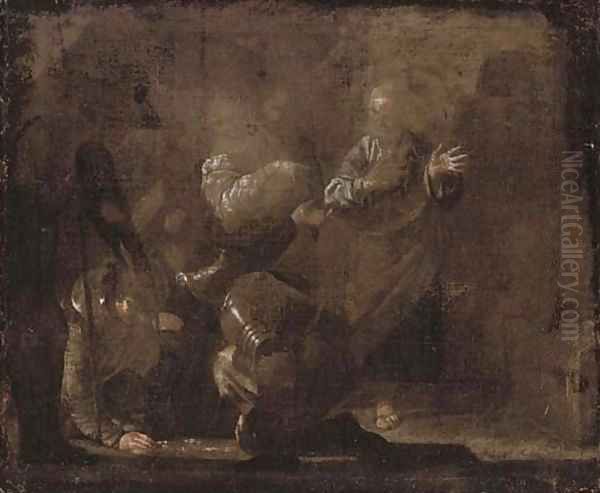 The Denial of Saint Peter Oil Painting by Bernardo Cavallino