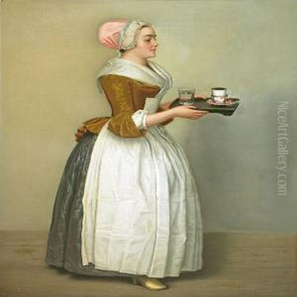 Das Schokolade Madchen Oil Painting by Etienne Liotard