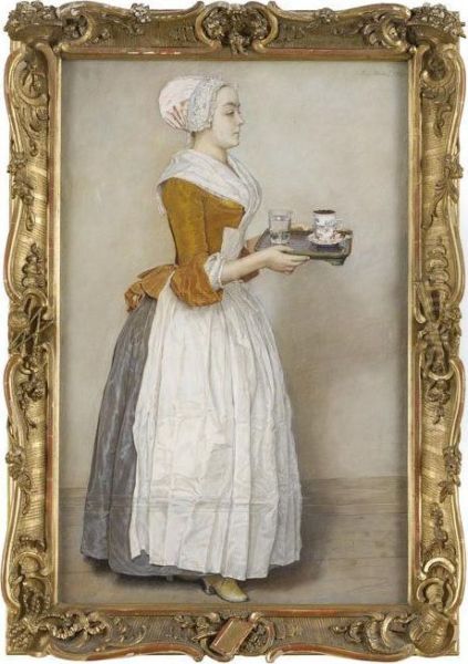 Das Schokoladenmadchen. Oil Painting by Etienne Liotard