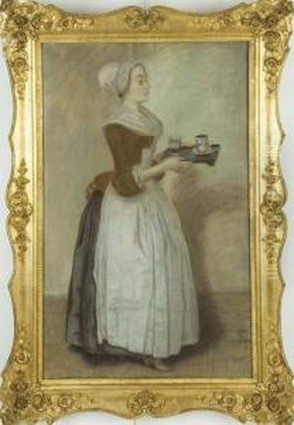 Das Schokoladenmadchen Oil Painting by Etienne Liotard