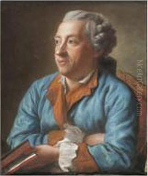 Portrait De Charles Simon Favart Oil Painting by Etienne Liotard