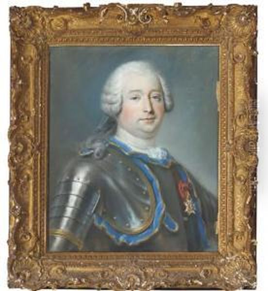 Portrait Of A Gentleman, Half Length, In Armour Oil Painting by Etienne Liotard