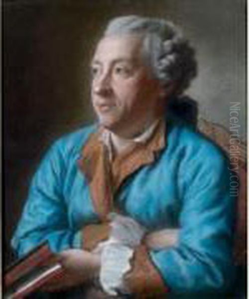 Portrait De Favart. Oil Painting by Etienne Liotard