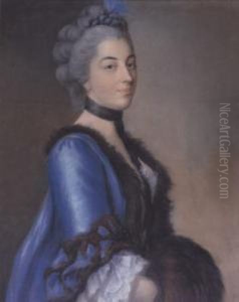 Madame Anne-marie Germaine De Vermenoux Oil Painting by Etienne Liotard