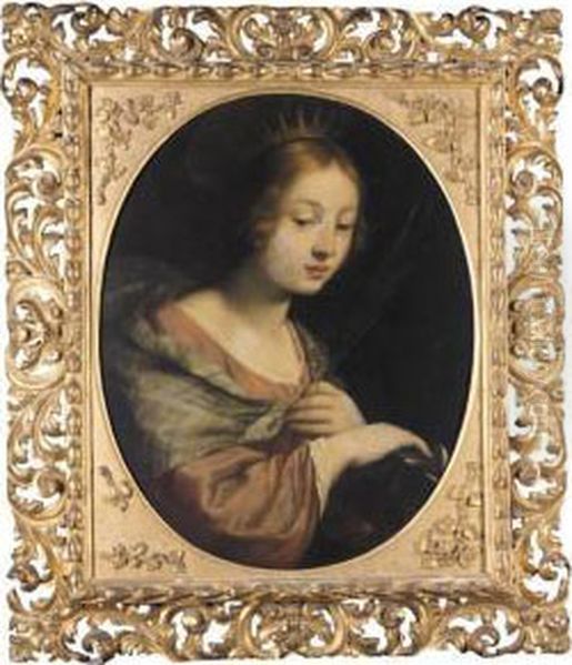 Saint Catherine Of Alexandria Oil Painting by Lorenzo Lippi