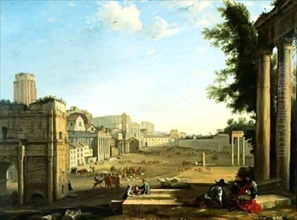 The Campo Vaccino Rome Oil Painting by Claude Lorrain (Claude Gellee)