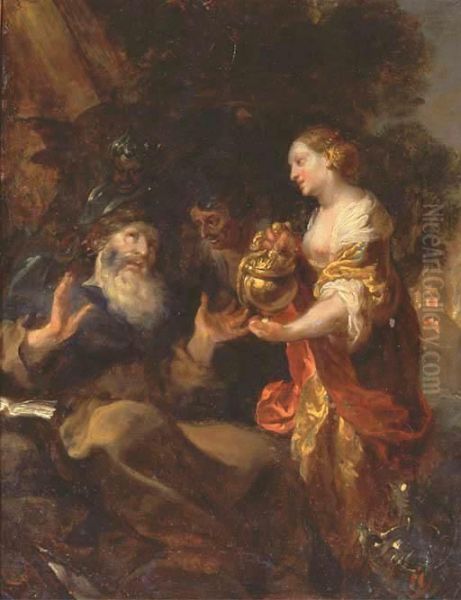 The Temptation Of Saint Anthony Oil Painting by Johann Liss