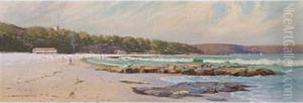 Edward's Beach, Mosman Oil Painting by William Lister Lister