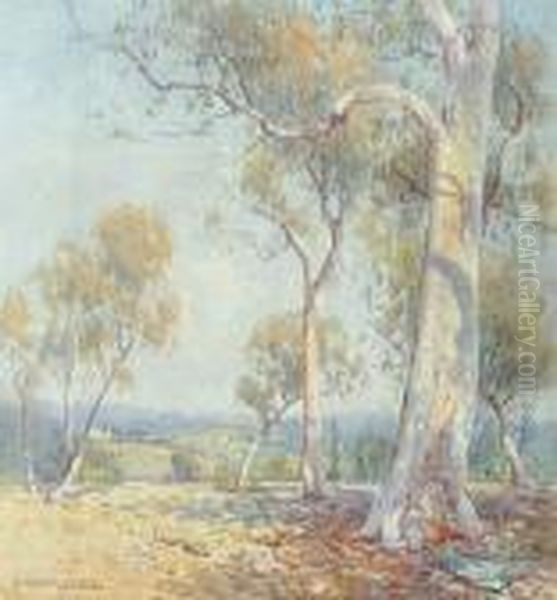 Among The Gum Trees Oil Painting by William Lister Lister