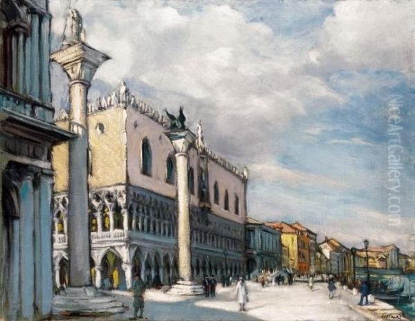 Venice Oil Painting by Endre Littecky