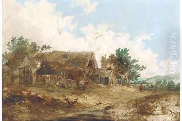 The farmstead Oil Painting by John Crome