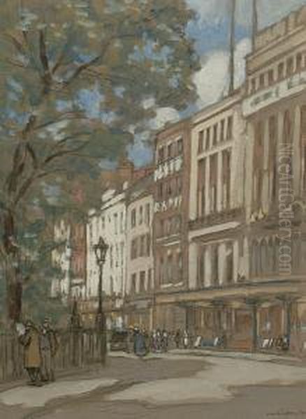 Golden Square, London Oil Painting by Horace Mann Livens