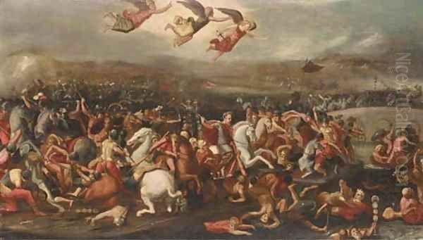 The Battle of the Milvian Bridge Oil Painting by Louis de Caullery