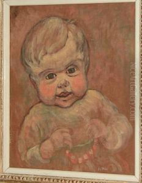 Study Of A Young Child Oil Painting by Horace Mann Livens