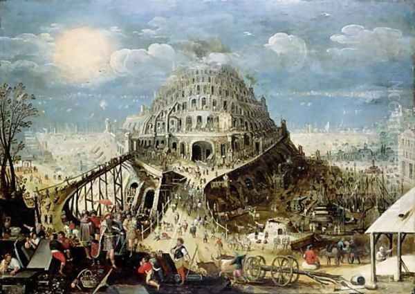 The Tower of Babel Oil Painting by Louis de Caullery