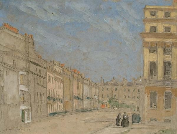 Brighton, With Another Of Lowestoft By The Same Hand Oil Painting by Horace Mann Livens