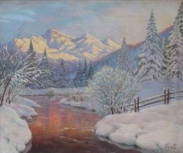 Paysage Hivernale Oil Painting by Piotr Ivanovitch Livoff