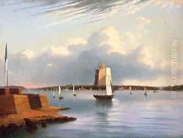 Baltimore Harbour Oil Painting by E. G. Coates