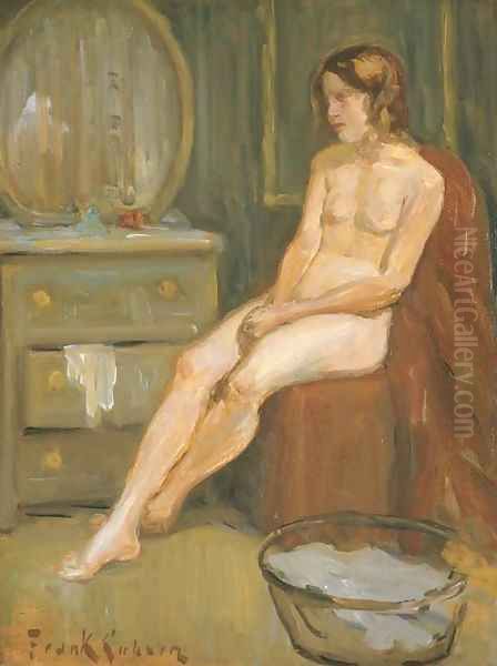 Seated Nude Oil Painting by Frank Coburn