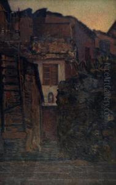 Vicolo All'alba (manarola Di Levante) Oil Painting by Llewelyn Lloyd