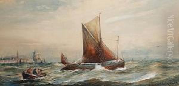 A Breezy Day On The Blackwater Oil Painting by Robert Malcolm Lloyd