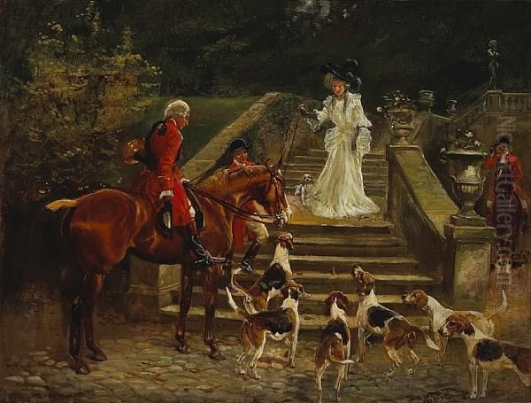 Return From The Hunt Oil Painting by Thomas Ivester Lloyd