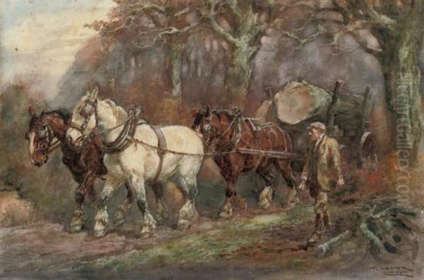 A Heavy Load Oil Painting by Thomas Ivester Lloyd