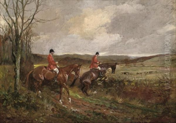 Jumping The Fence Oil Painting by Thomas Ivester Lloyd