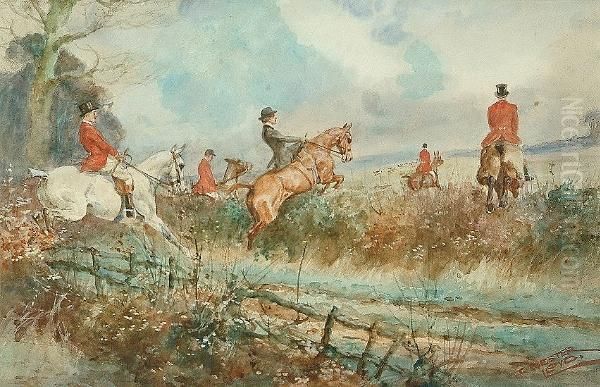 A Graceful Jump Oil Painting by Thomas Ivester Lloyd