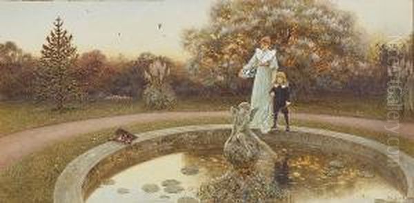 The Fish Pond Oil Painting by Thomas Lloyd