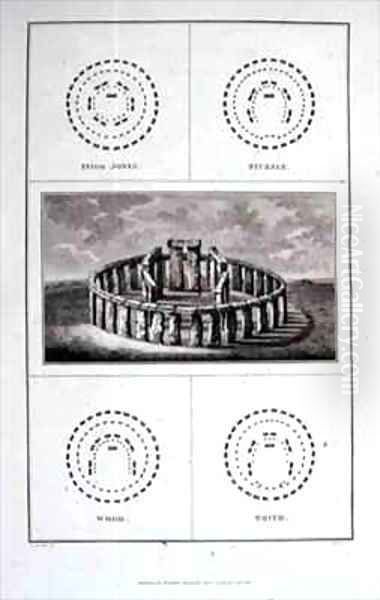 View of Stonehenge Oil Painting by Philip Crocker