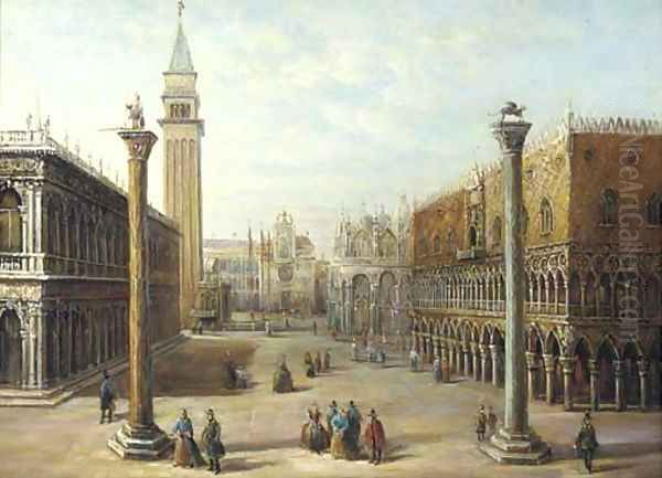 Piazza San Marco, Venice Oil Painting by Pietro Medici, CONTEMPORARY