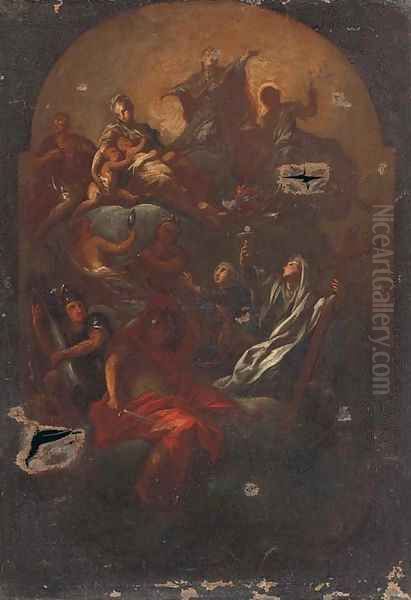 The Assumption of the Virgin Oil Painting by Carlo Innocenzo Carloni