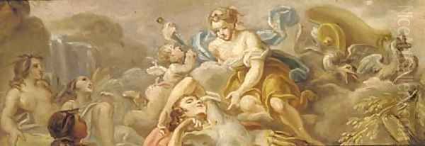 Diana and Endymion - a fragment Oil Painting by Carlo Innocenzo Carloni